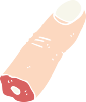 vlak kleur stijl tekenfilm verbroken vinger png