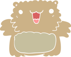 flat color style cartoon bear png