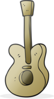 mão desenhado desenho animado guitarra png