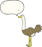 hand drawn speech bubble cartoon ostrich png