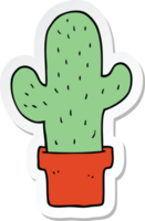 pegatina de un cactus de dibujos animados png