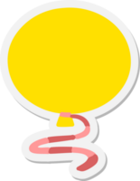 Lycklig ballong flytande klistermärke png