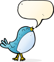 oiseau chanteur de dessin animé avec bulle de dialogue png