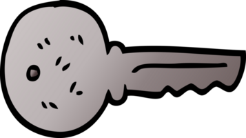 cartoon doodle metal key png