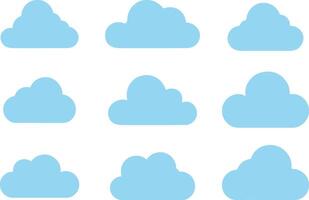 nubes colección ilustración vector