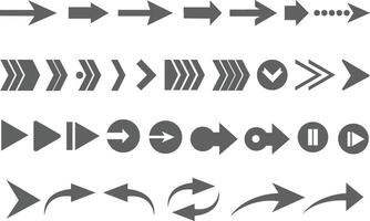 Set of arrow icons vector