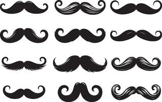 Set of mustache. Mustache collection eps 10 vector