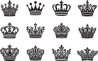 Crown icons set illustration vector