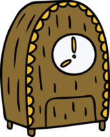 hand drawn cartoon doodle of an old fashioned clock png