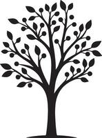 negro y blanco árbol , negro y blanco árbol ilustración, eps 10 vector