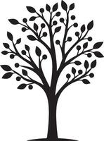 black and white tree , black and white tree illustration, eps 10 vector