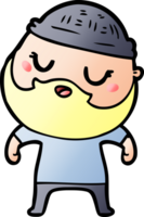 cute cartoon man with beard png