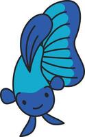 Betta fish illustration vector