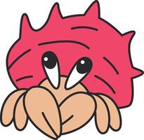 Cute hermit crab vector