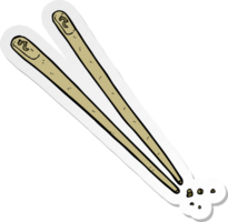 pegatina de unos palillos de dibujos animados png