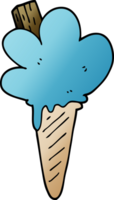 cono de helado de garabato de dibujos animados png