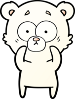 desenho de urso polar surpreso png