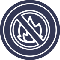 non flammes circulaire icône symbole png