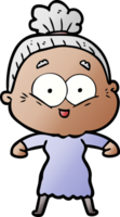 cartoon happy old woman png