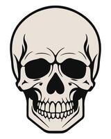 Human Skull icon, logo, sketch drawing vector