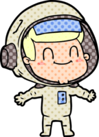 happy cartoon astronaut man png