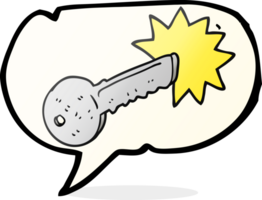 mão desenhado discurso bolha desenho animado porta chave png