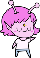 garota alienígena de desenho animado png