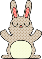 comic book style quirky cartoon rabbit png