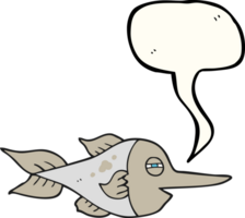 hand drawn speech bubble cartoon swordfish png