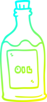 cold gradient line drawing of a cartoon olive oil png