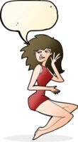 cartoon sexy woman with speech bubble png