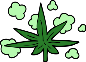 folha de maconha de desenho animado png