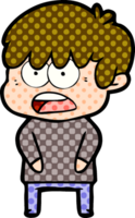 worried cartoon boy png