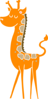 girafa de desenho de estilo de cor plana png