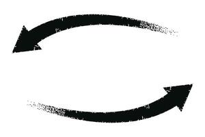Set of hand drawn grunge arrow. Grungy brushes realistic. Black sketch icon collection. vector
