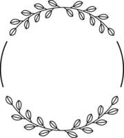 Laurels frames branches Set. Hand drawn laurel leaves decorative elements. vector