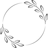 Laurels frames branches Set. Hand drawn laurel leaves decorative elements. vector