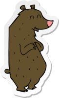 sticker of a cartoon bear png