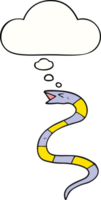 cartoon snake with thought bubble png