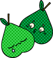 comic book style cartoon of a pears png