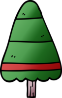 cartoon doodle christmas tree png