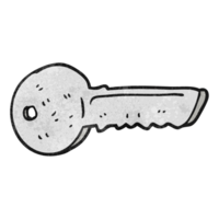 Hand texturiert Karikatur Tür Schlüssel png