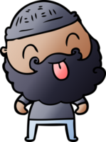 man with beard sticking out tongue png