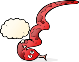 cartoon hissing snake with thought bubble png