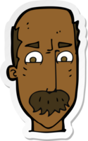 sticker of a cartoon annnoyed old man png