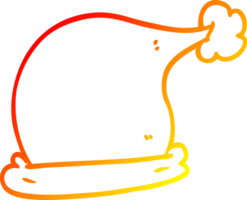 caldo pendenza linea disegno di un' cartone animato Natale cappelli png