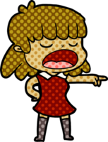 cartoon woman talking loudly png