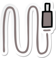 sticker of a cute cartoon audio wire png