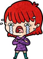 cartoon girl crying png