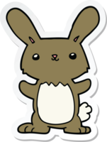 sticker of a cute cartoon rabbit png